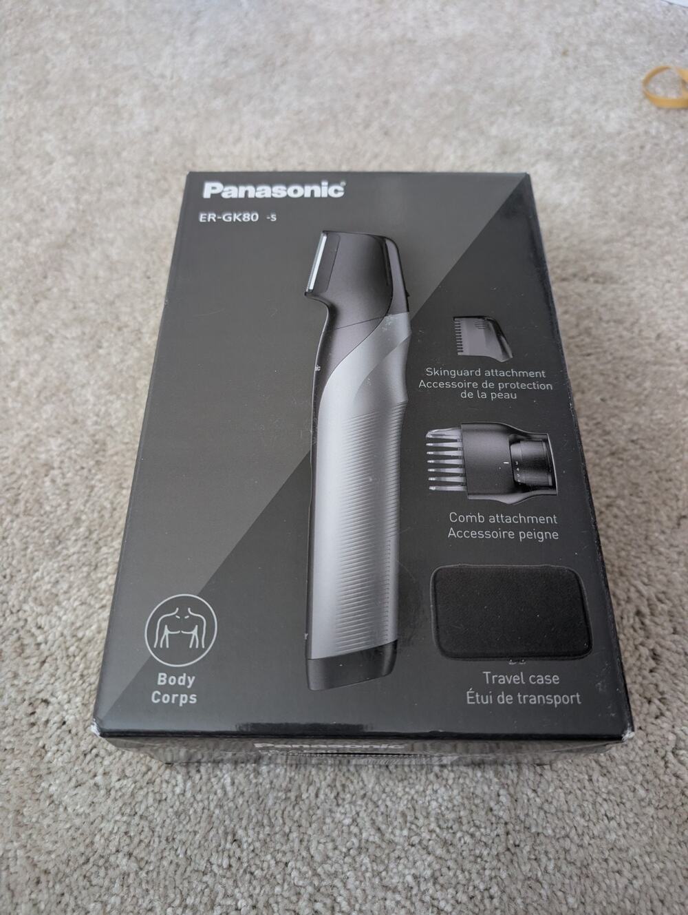 *NEW* Panasonic Body Groomer Wet/Dry Cordless Trimmer w/attachments (ER-GK80-S)